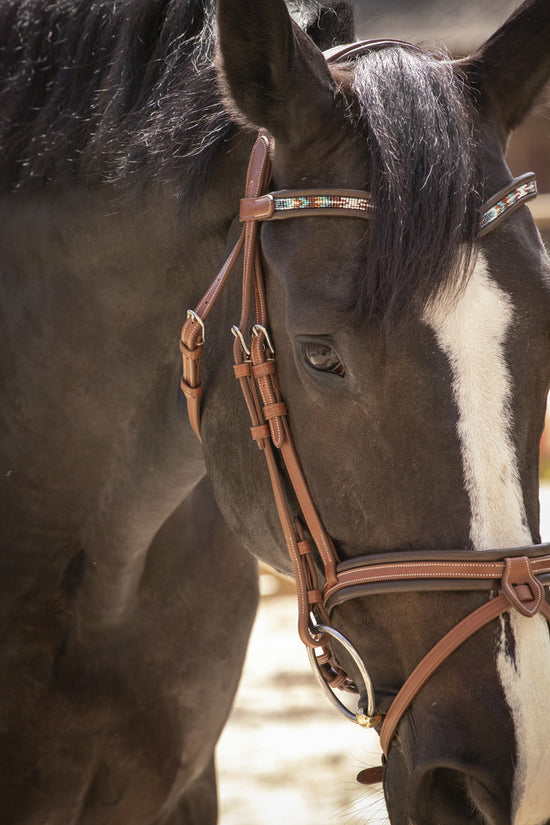 Penelope soft leather pearls bridle